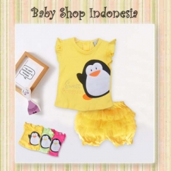 large Setelan Bayi Tutu Pinguin kuning
